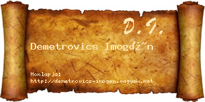 Demetrovics Imogén névjegykártya